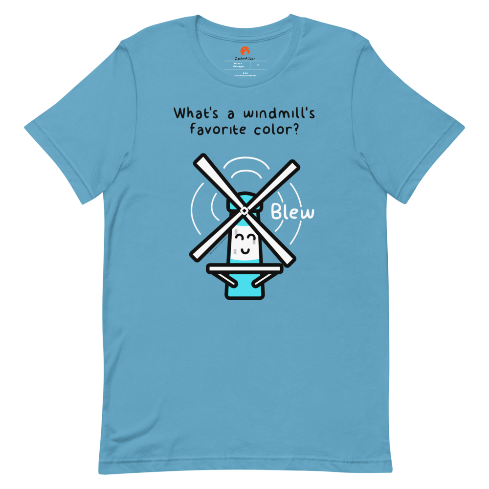 What's a windmill's favorite color? Short-Sleeve Tee-Zach + Alison