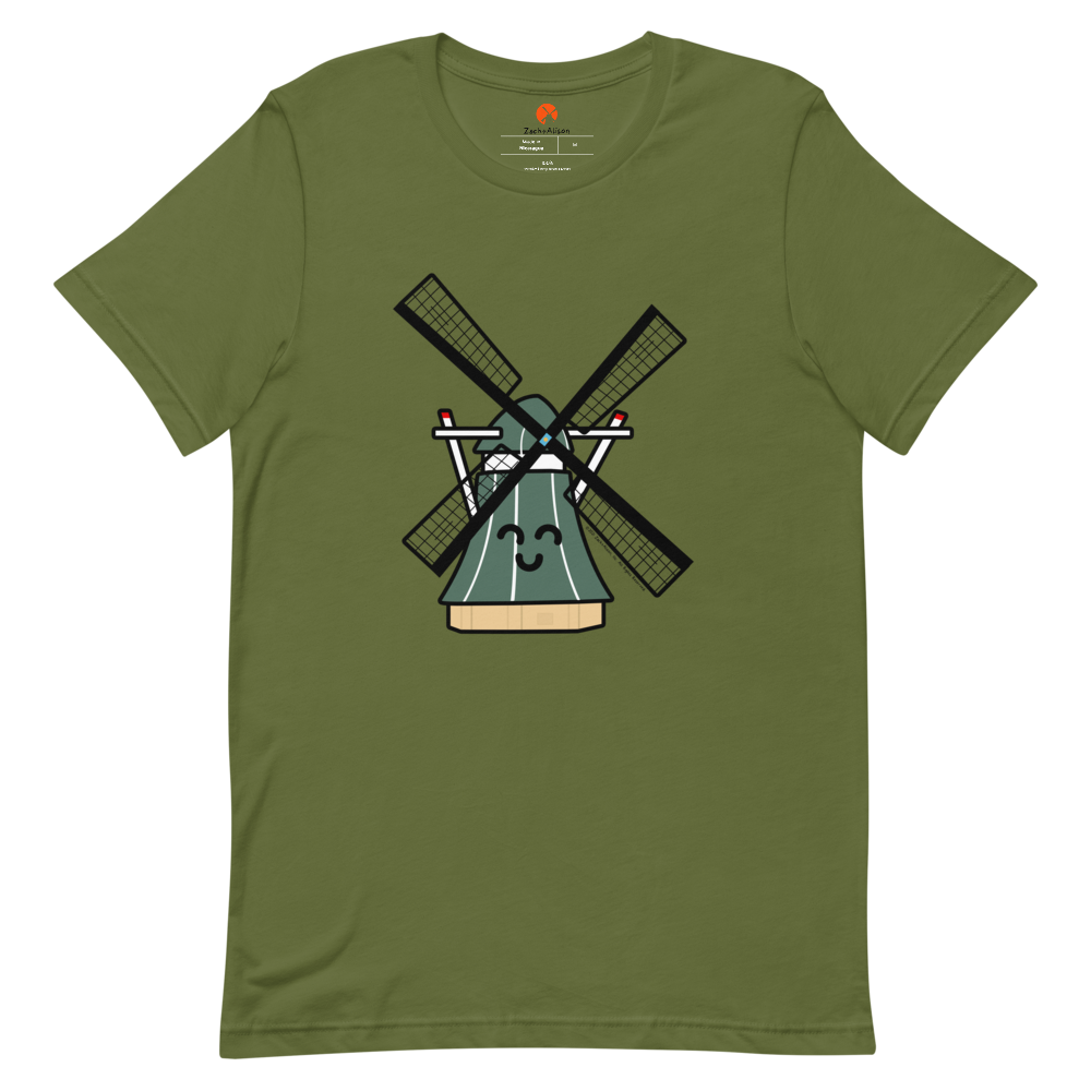 Green Windmill Short-Sleeve Unisex Tee-T-Shirt-Zach + Alison