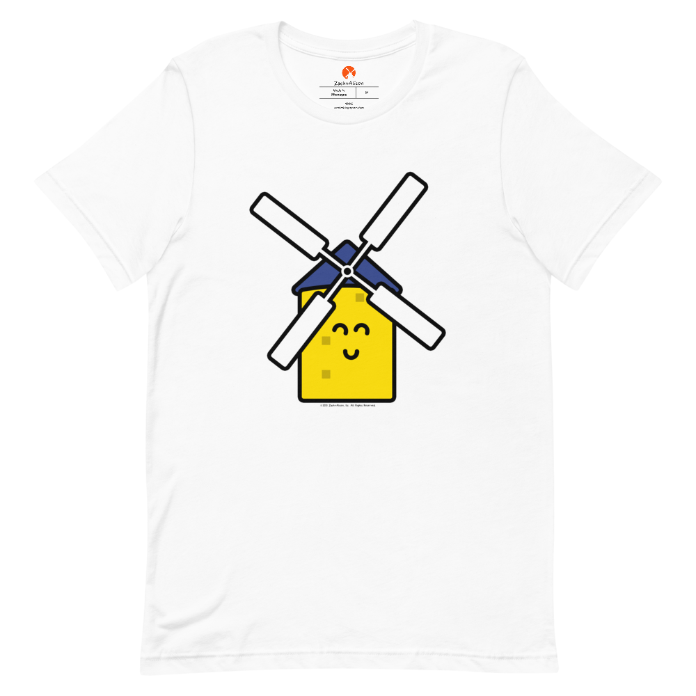 Yellow Windmill Short-Sleeve Unisex Tee-T-Shirt-Zach + Alison