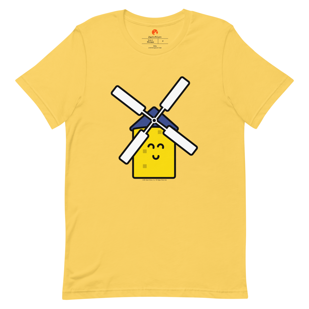 Yellow Windmill Short-Sleeve Unisex Tee-T-Shirt-Zach + Alison