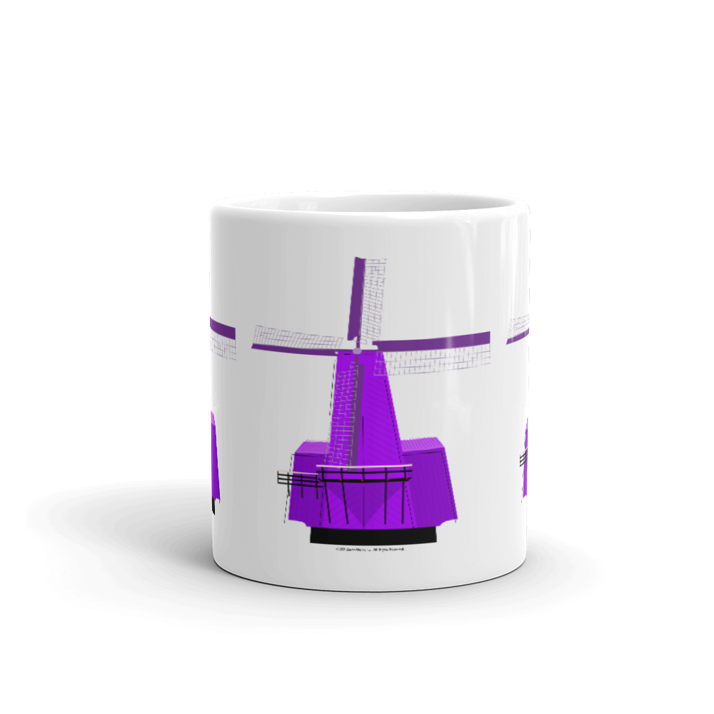 Retro Purple Windmill mug-Coffee Mug-Zach + Alison