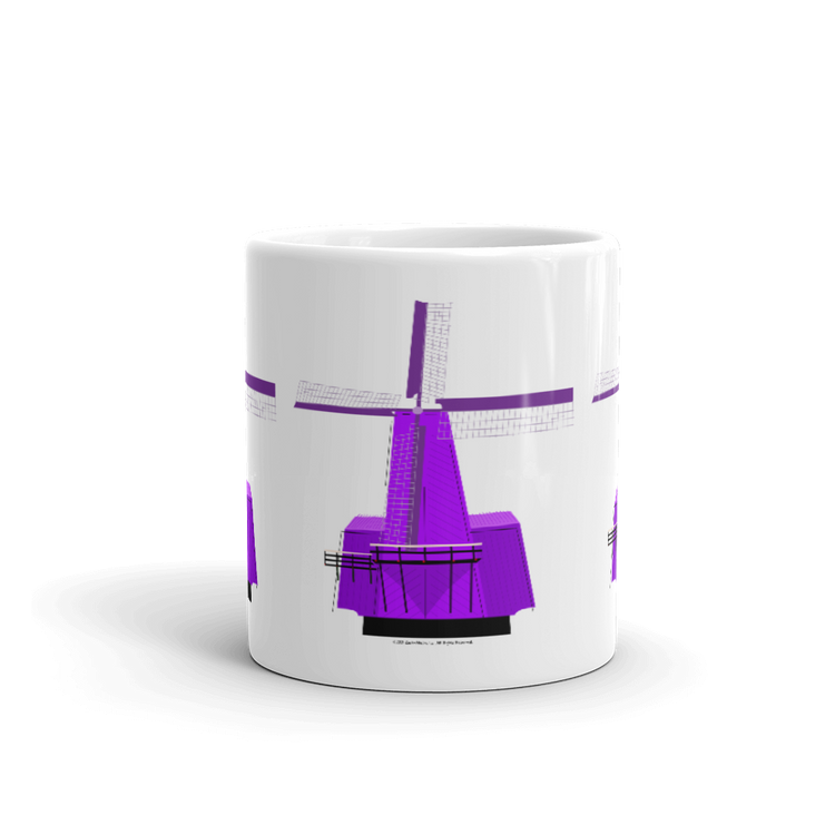 Retro Purple Windmill mug-Coffee Mug-Zach + Alison