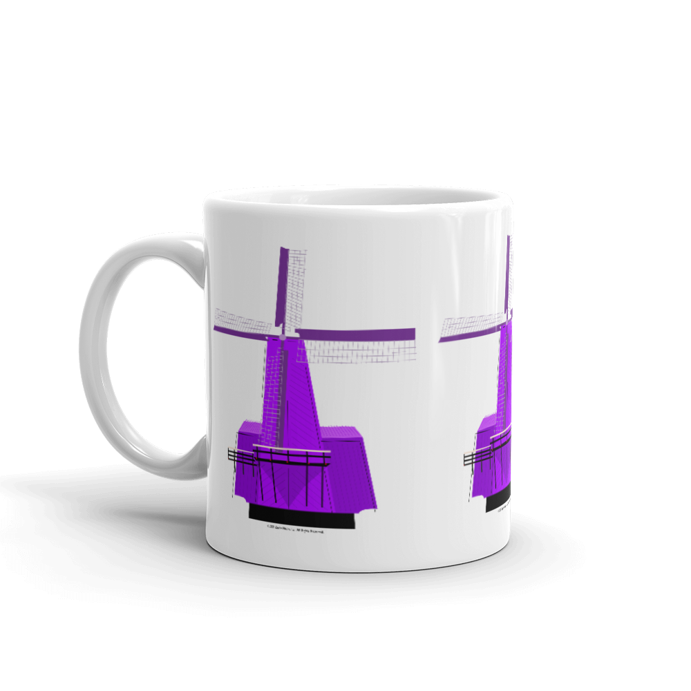 Retro Purple Windmill mug-Coffee Mug-Zach + Alison