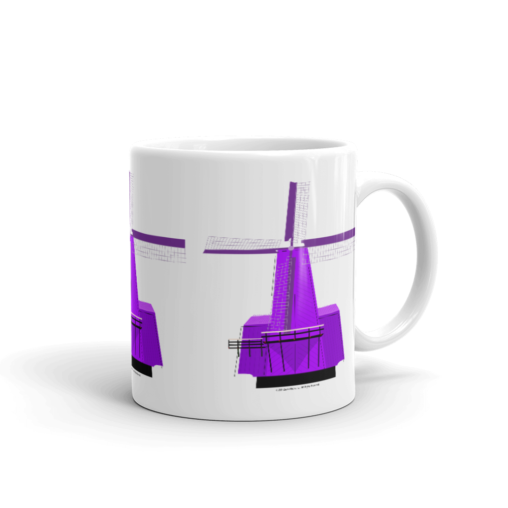 Retro Purple Windmill mug-Coffee Mug-Zach + Alison