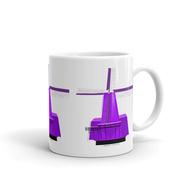 Retro Purple Windmill mug-Coffee Mug-Zach + Alison