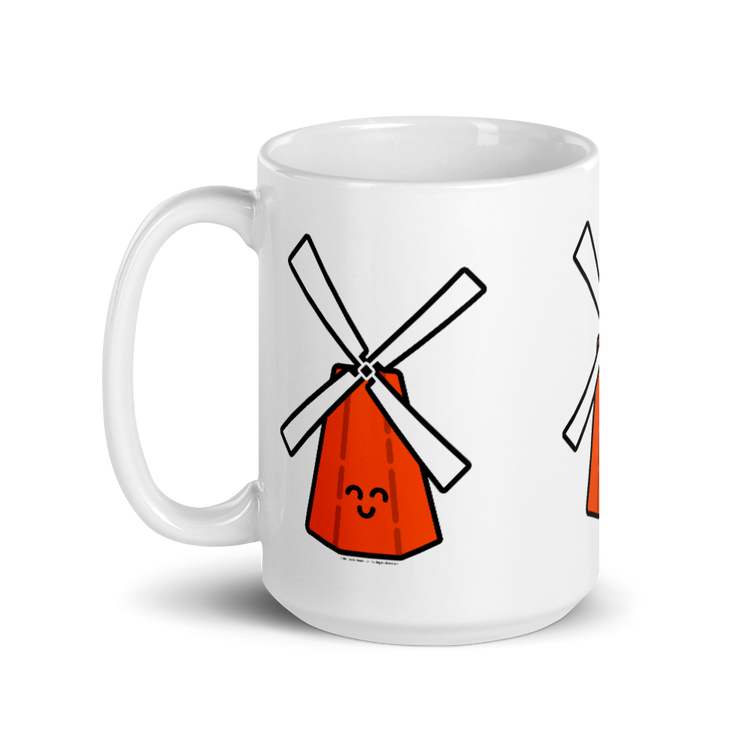 Orange Windmill mug-Coffee Mug-Zach + Alison