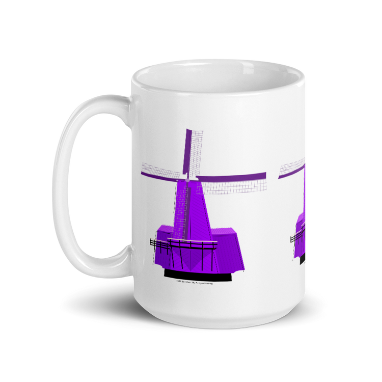 Retro Purple Windmill mug-Coffee Mug-Zach + Alison