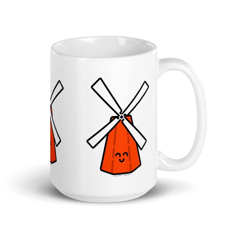 Orange Windmill mug-Coffee Mug-Zach + Alison