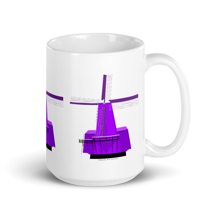 Retro Purple Windmill mug-Coffee Mug-Zach + Alison